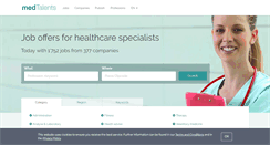 Desktop Screenshot of medtalents.ch